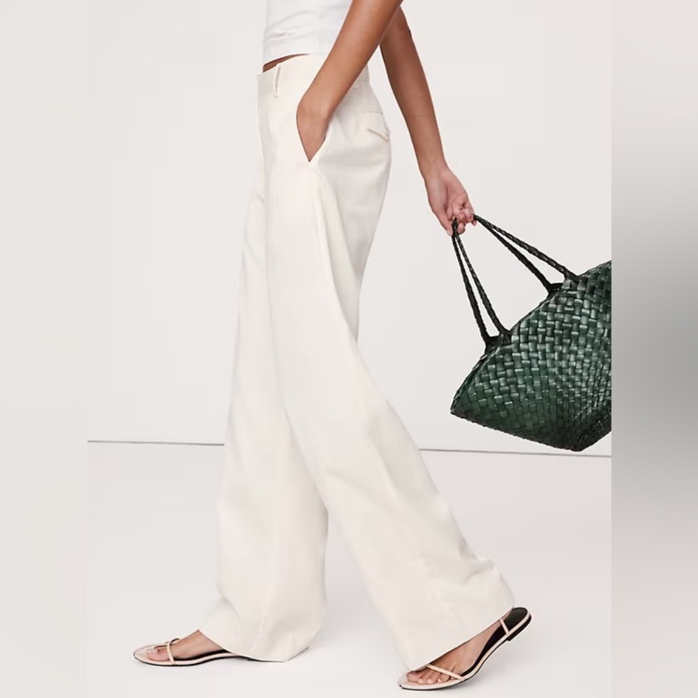 Banana Republic The Everyday wide leg linen pant - Picture 3 of 10